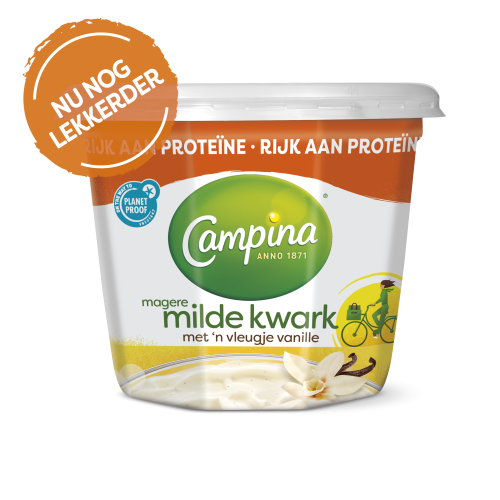 Campina Magere milde kwark met ‘n vleugje vanille 500g