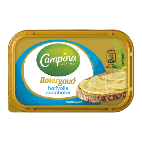 Campina Botergoud Halfvolle Roomboter 225g Kuipje