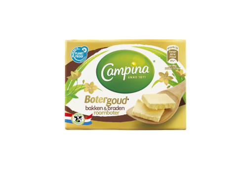 Campina Botergoud Roomboter Bakken en Braden 200g Wikkel