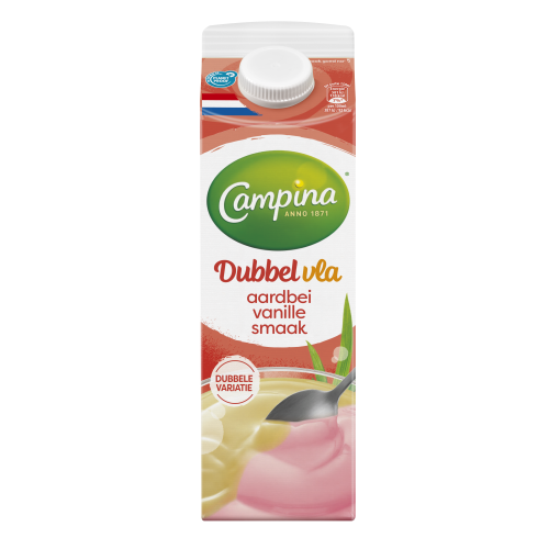 Dubbelvla Aardbei en Vanille smaak