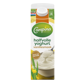 Campina halfvolle vanille yoghurt 1L