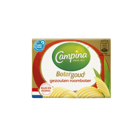 Campina Botergoud Gezouten Roomboter 250g Wikkel