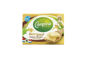 Campina Botergoud Roomboter Bakken en Braden 200g Wikkel