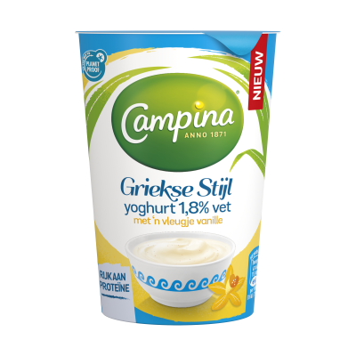 Griekse Stijl yoghurt met 'n vleugje vanille